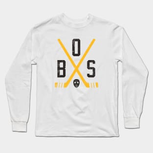 BOS Retro Sticks - White Long Sleeve T-Shirt